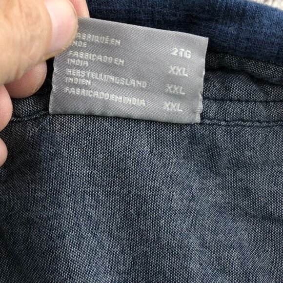 Columbia Mens Shirt Size XXL Long Sleeve Button Up Plaid Flannel Casual Blue - Picture 7 of 15